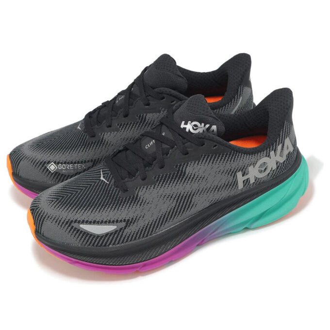 Clifton 9 Gore-Tex ‘Μαύρο Ηλεκτρικό Aqua’